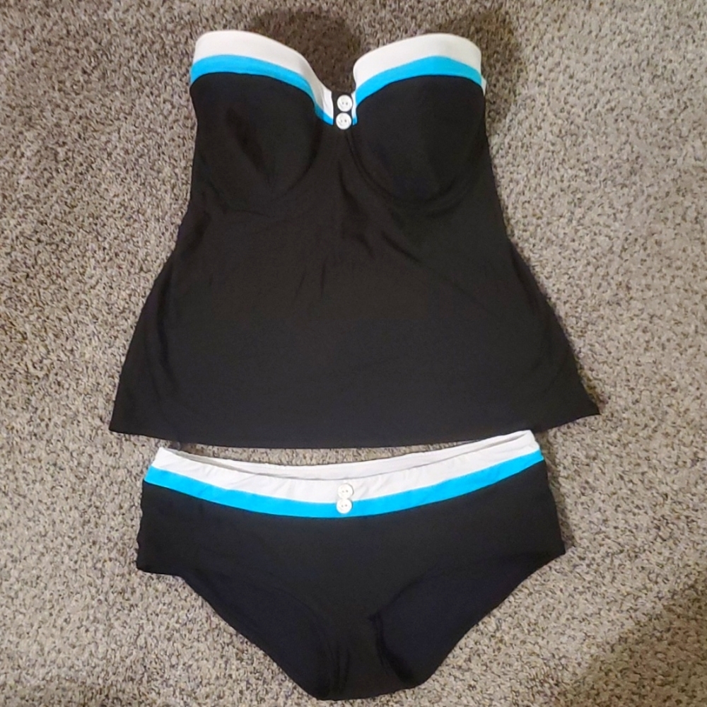 Freya tankini. PERFECT CONDITION. 34G Top, Large bottoms.